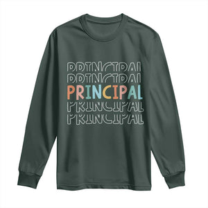 Boho Retro Vintage Principal Back to School Long Sleeve Shirt TS14 Dark Forest Green Print Your Wear