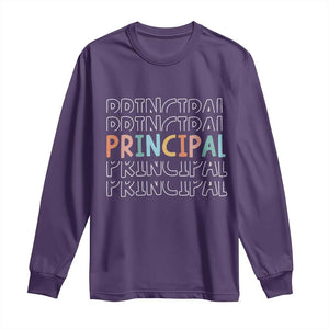 Boho Retro Vintage Principal Back to School Long Sleeve Shirt TS14 Purple Print Your Wear