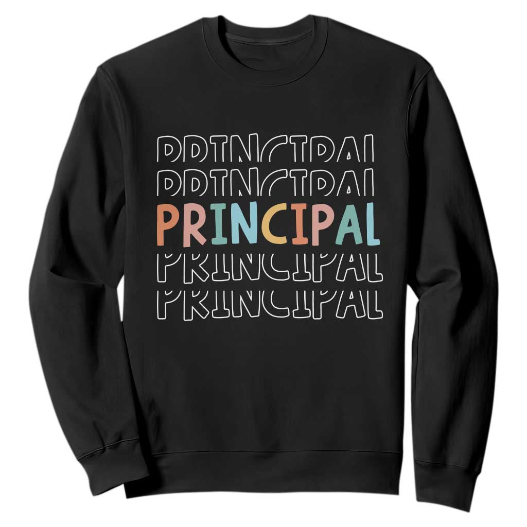 Boho Retro Vintage Principal Back to School Sweatshirt TS14 Black Print Your Wear