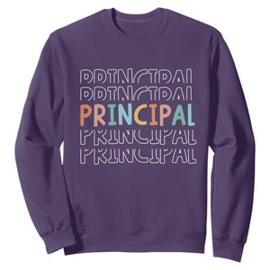 Boho Retro Vintage Principal Back to School Sweatshirt TS14 Purple Print Your Wear