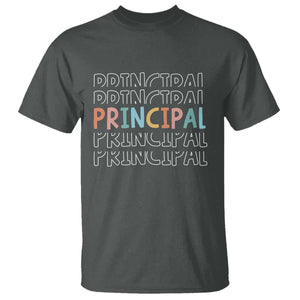 Boho Retro Vintage Principal Back to School T Shirt TS14 Dark Heather Print Your Wear