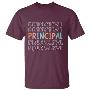 Boho Retro Vintage Principal Back to School T Shirt TS14 Maroon Print Your Wear