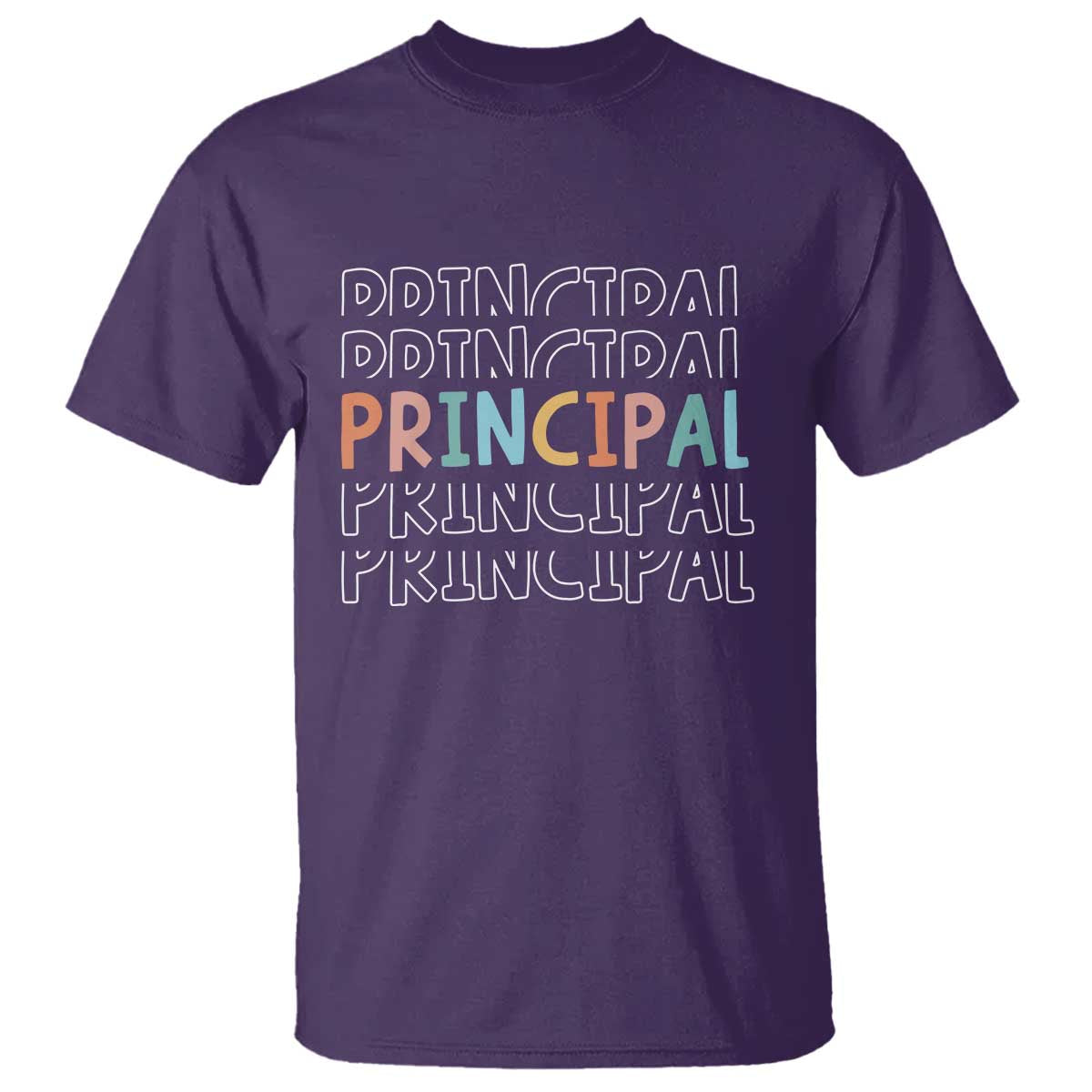 Boho Retro Vintage Principal Back to School T Shirt TS14 Purple Print Your Wear