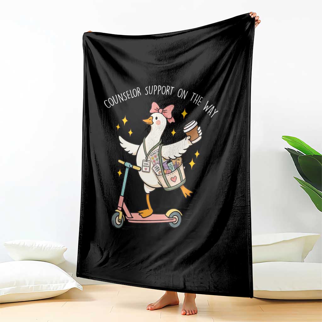 Counselor Support On The Way Throw Blanket Silly Goose School Counselor TS14 Print Your Wear