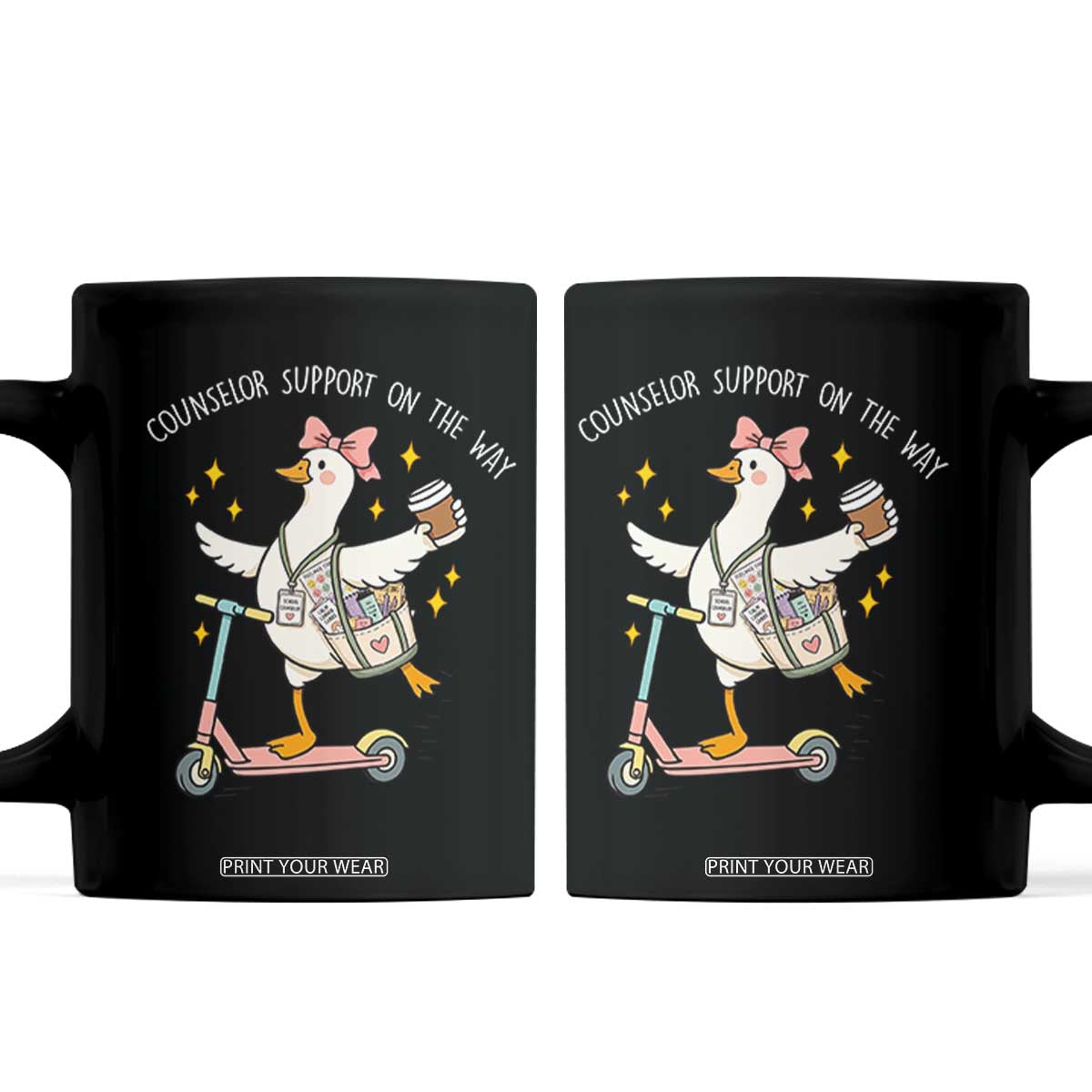 Counselor Support On The Way Coffee Mug Silly Goose School Counselor TS14 Black Print Your Wear