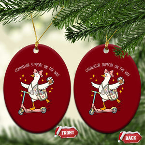 Counselor Support On The Way Ceramic Ornament Silly Goose School Counselor TS14 Print Your Wear