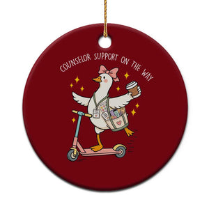 Counselor Support On The Way Ceramic Ornament Silly Goose School Counselor TS14 1pc Red Print Your Wear