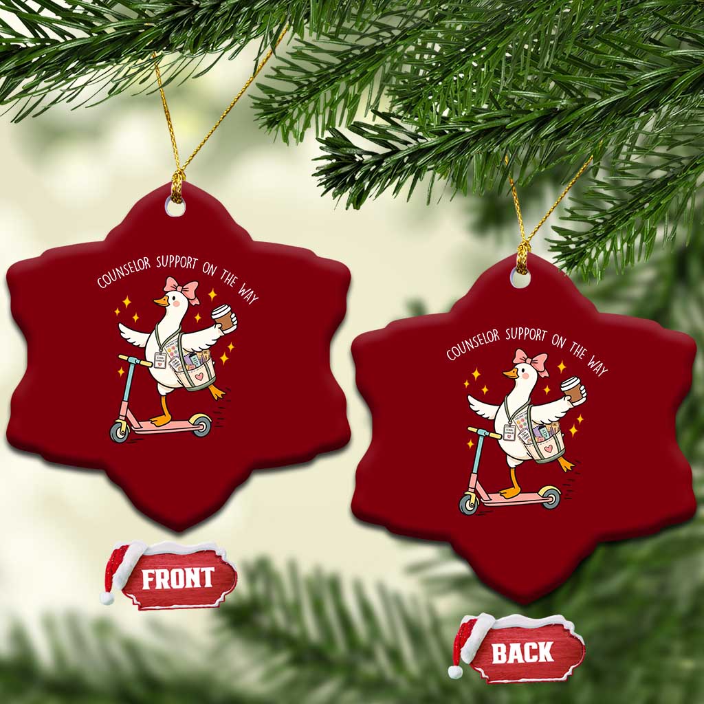 Counselor Support On The Way Ceramic Ornament Silly Goose School Counselor TS14 Print Your Wear