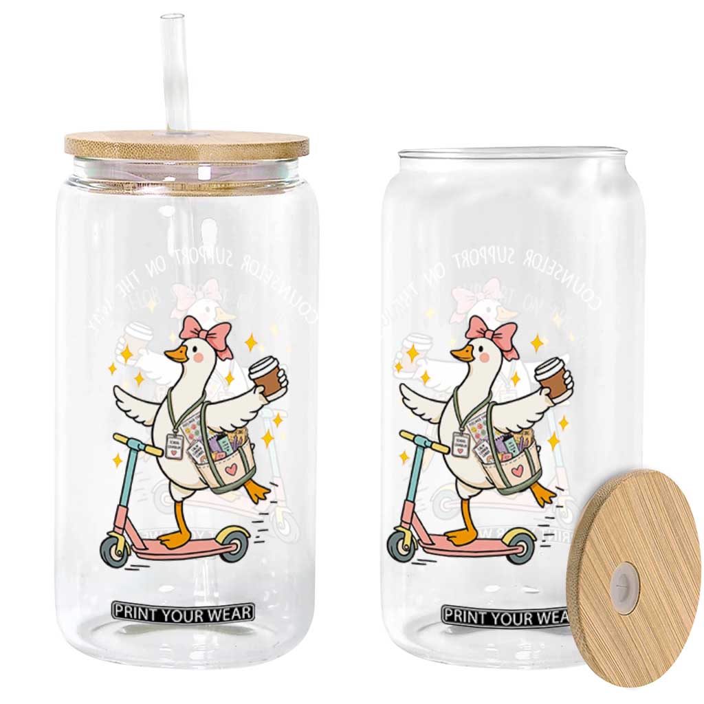 Counselor Support On The Way Glass Can Silly Goose School Counselor TS14 Print Your Wear