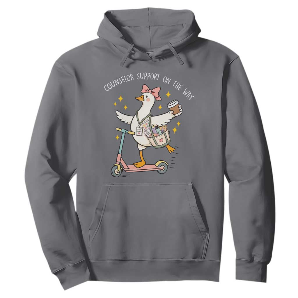 Counselor Support On The Way Hoodie Silly Goose School Counselor TS14 Charcoal Print Your Wear