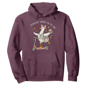 Counselor Support On The Way Hoodie Silly Goose School Counselor TS14 Maroon Print Your Wear