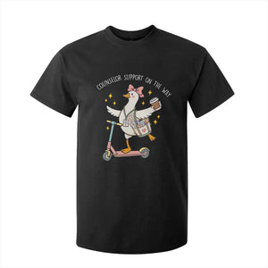 Counselor Support On The Way T Shirt For Kid Silly Goose School Counselor TS14 Black Print Your Wear