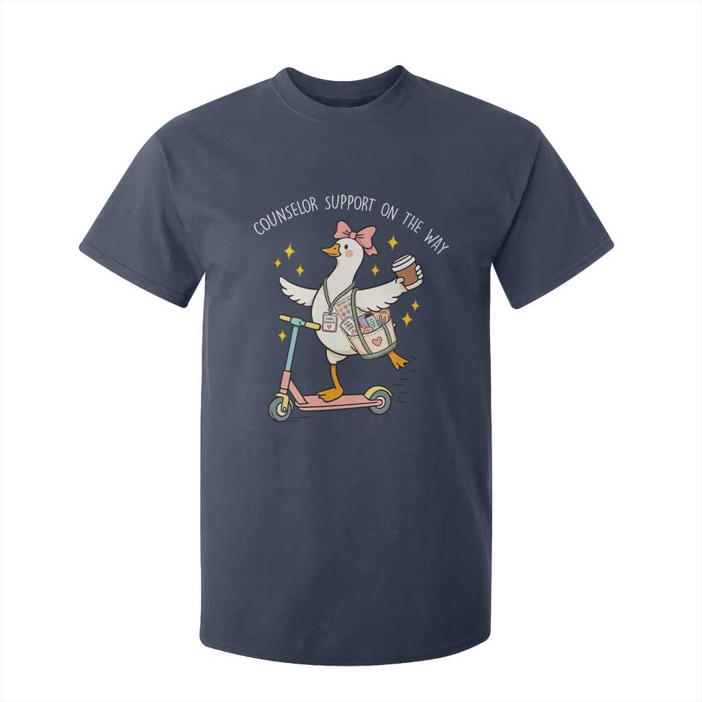 Counselor Support On The Way T Shirt For Kid Silly Goose School Counselor TS14 Navy Print Your Wear