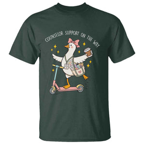 Counselor Support On The Way T Shirt Silly Goose School Counselor TS14 Dark Forest Green Print Your Wear