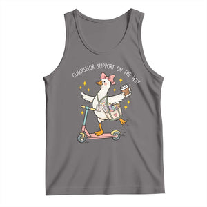 Counselor Support On The Way Tank Top Silly Goose School Counselor TS14 Deep Heather Print Your Wear