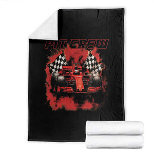Racing Car Checkered Flag Throw Blanket Pit Crew Race Car TS14 Black Print Your Wear