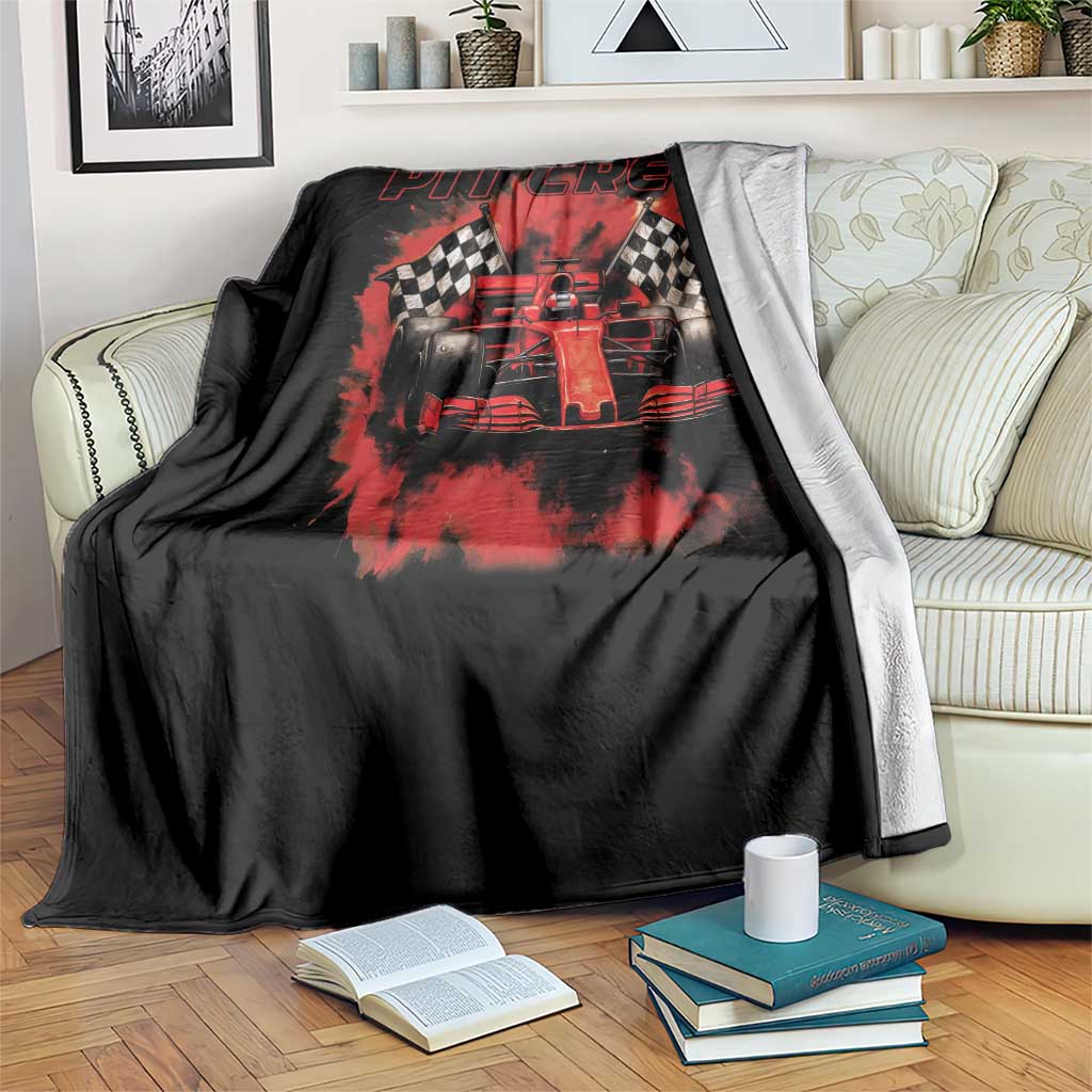 Racing Car Checkered Flag Throw Blanket Pit Crew Race Car TS14 Print Your Wear