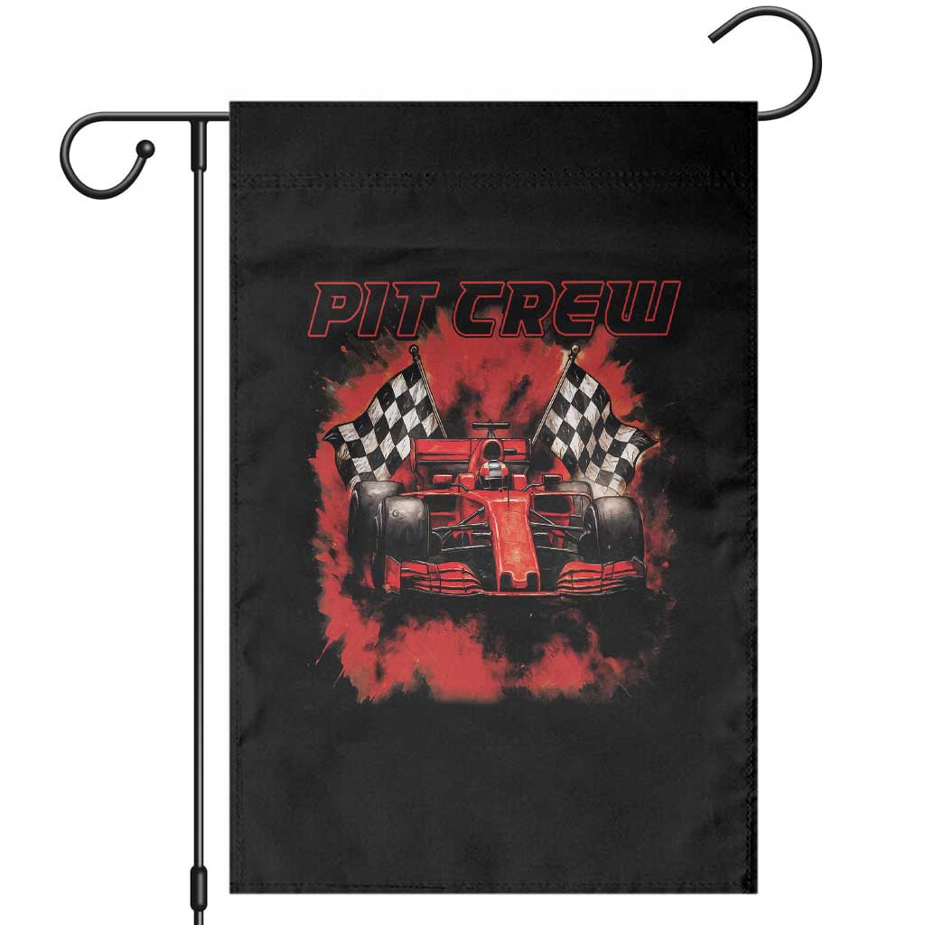 Racing Car Checkered Flag Garden Flag Pit Crew Race Car TS14 Black Print Your Wear