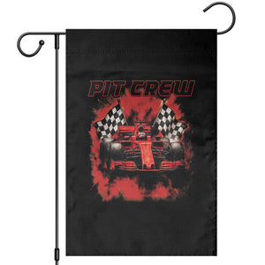 Racing Car Checkered Flag Garden Flag Pit Crew Race Car TS14 Black Print Your Wear
