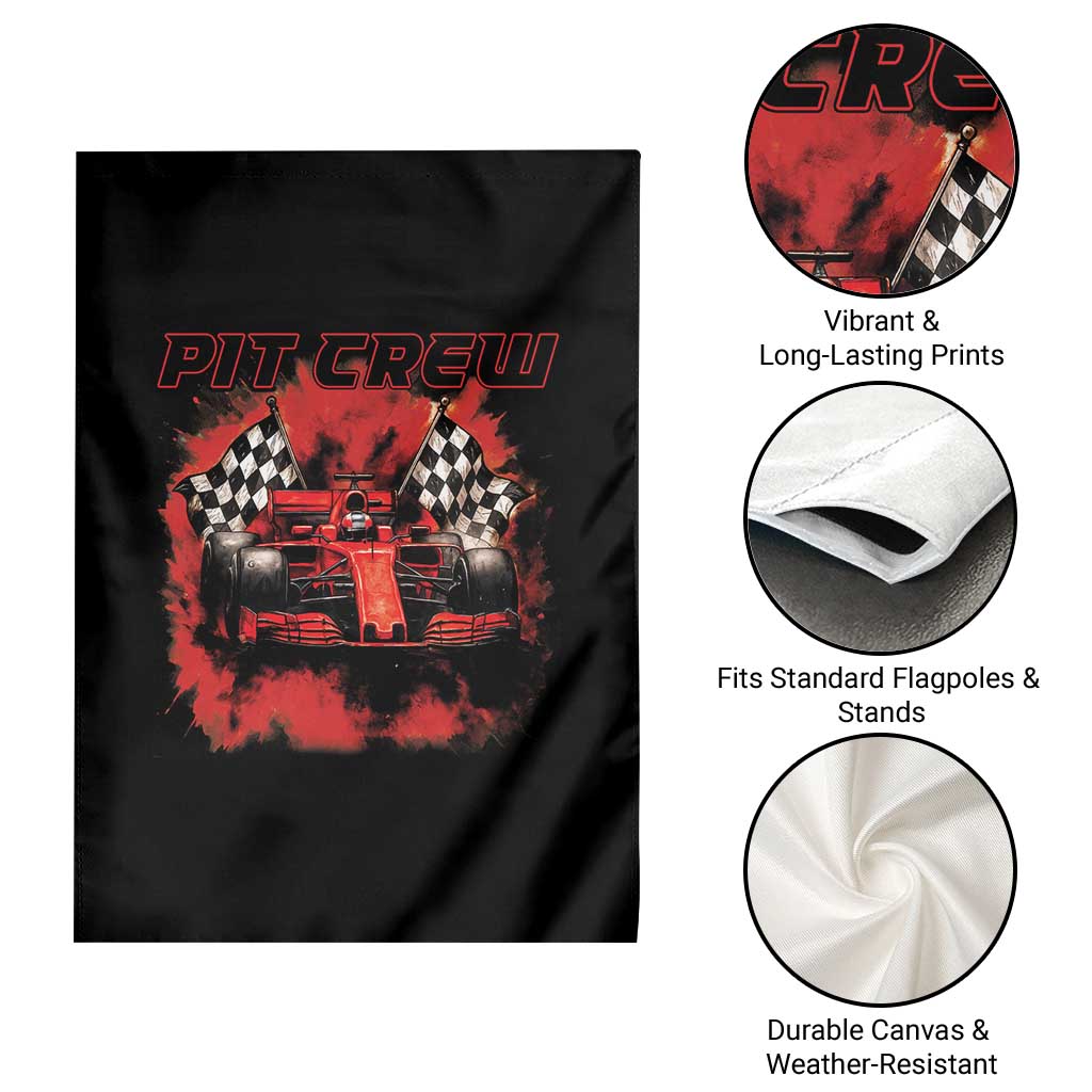 Racing Car Checkered Flag Garden Flag Pit Crew Race Car TS14 Print Your Wear