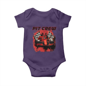 Racing Car Checkered Flag Baby Onesie Pit Crew Race Car TS14 Purple Print Your Wear