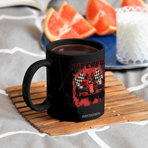 Racing Car Checkered Flag Coffee Mug Pit Crew Race Car TS14 Print Your Wear
