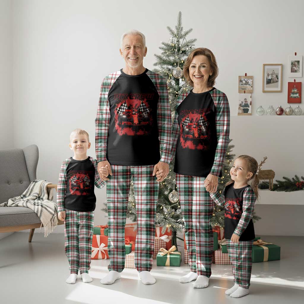 Racing Car Checkered Flag Plaid Pajama Set Pit Crew Race Car TS14 Christmas Plaid Print Your Wear
