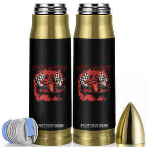 Racing Car Checkered Flag Bullet Tumbler Pit Crew Race Car TS14 Black Print Your Wear