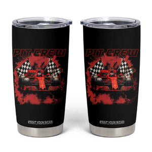 Racing Car Checkered Flag Tumbler Cup Pit Crew Race Car TS14 Black Print Your Wear