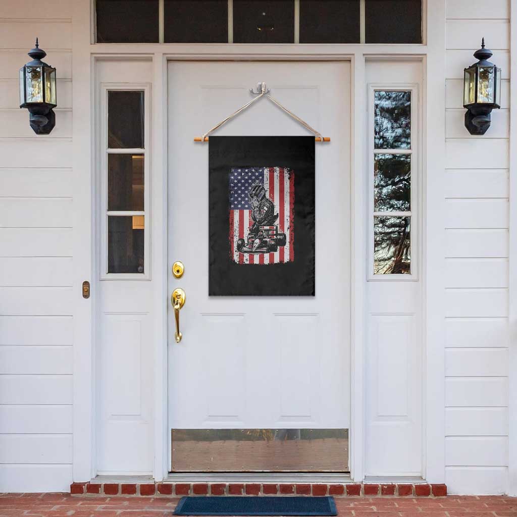 Patriotic Racing Car American Flag Race Garden Flag TS14 Print Your Wear