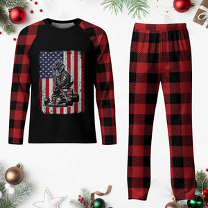 Patriotic Racing Car American Flag Race Plaid Pajama Set TS14 Buffalo Plaid Print Your Wear