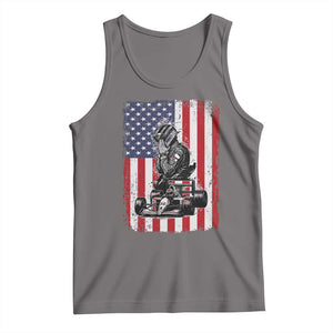 Patriotic Racing Car American Flag Race Tank Top TS14 Deep Heather Print Your Wear