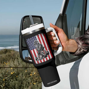 Patriotic Racing Car American Flag Race Tumbler With Handle TS14 Print Your Wear