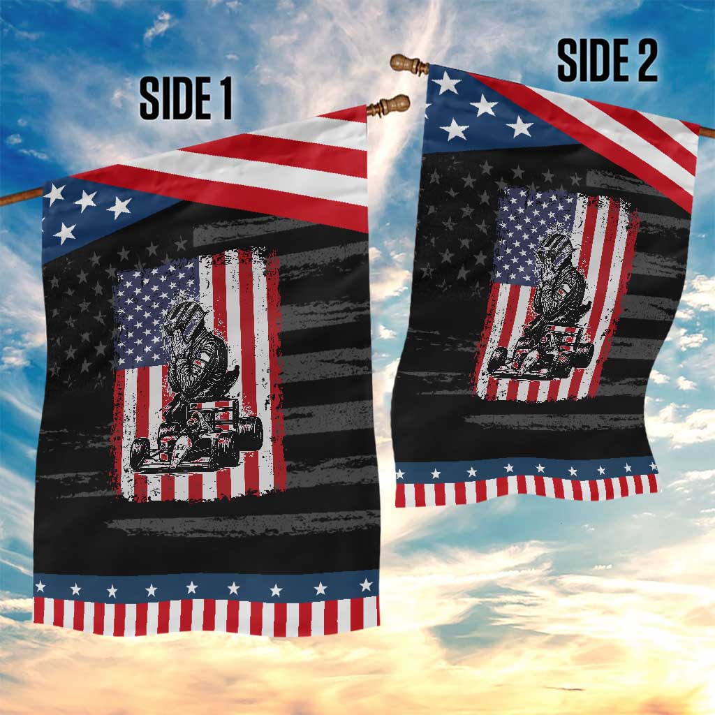 Patriotic Racing Car American Flag Race Garden Flag TS14 Print Your Wear