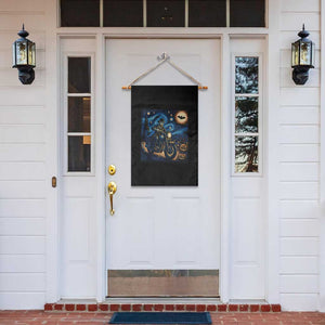 Dirt Bike Garden Flag Van Gogh Starry Night Halloween Biker TS14 Print Your Wear