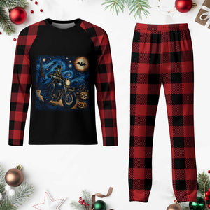 Dirt Bike Plaid Pajama Set Van Gogh Starry Night Halloween Biker TS14 Buffalo Plaid Print Your Wear