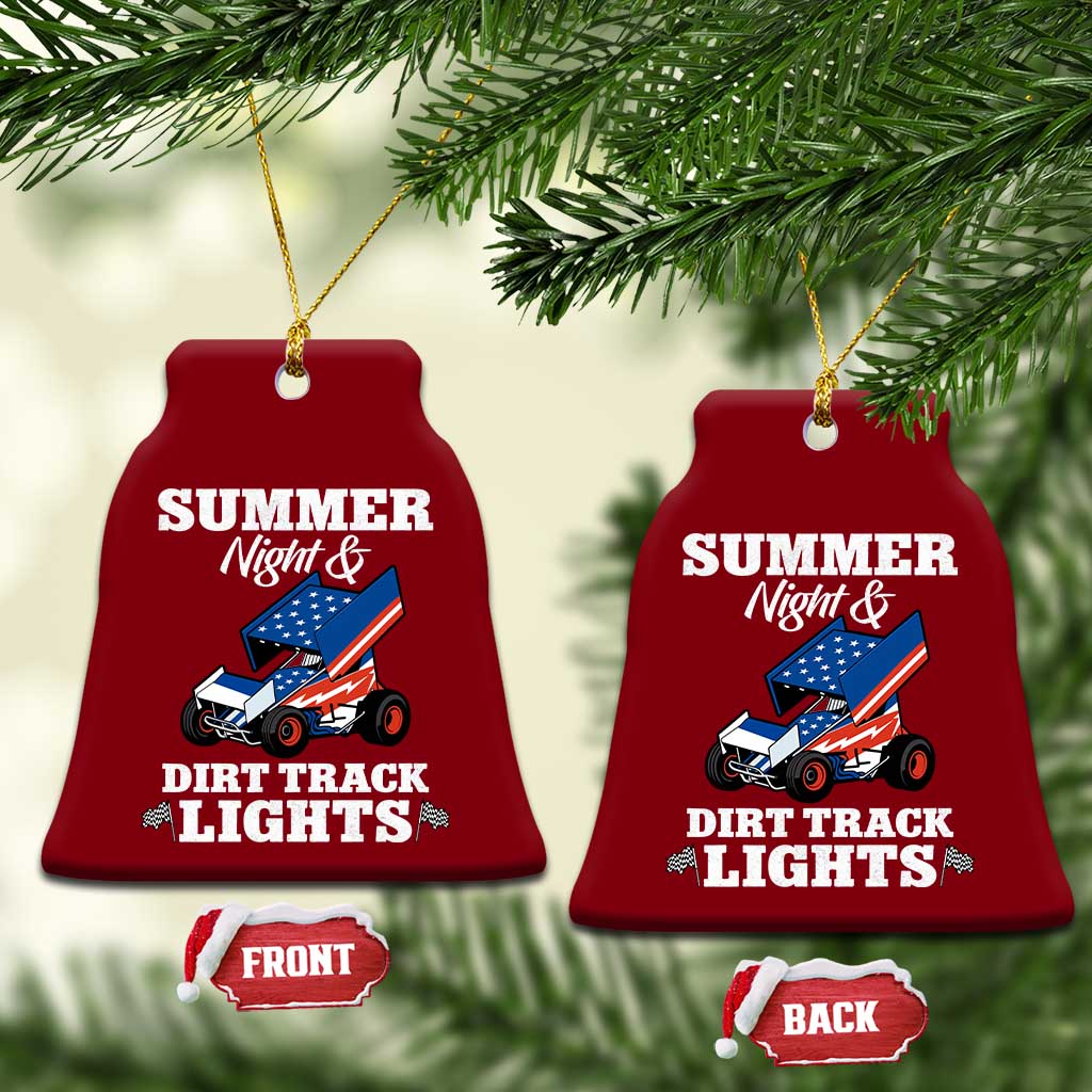 Sprint Car Racing Ceramic Ornament Summer Nights And Dirt Track Lights TS14 Print Your Wear