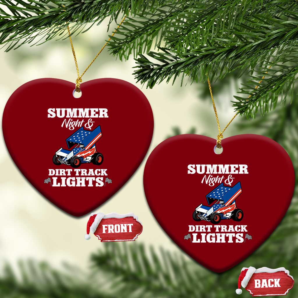 Sprint Car Racing Ceramic Ornament Summer Nights And Dirt Track Lights TS14 Print Your Wear