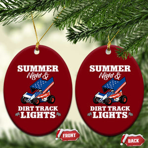 Sprint Car Racing Ceramic Ornament Summer Nights And Dirt Track Lights TS14 Print Your Wear