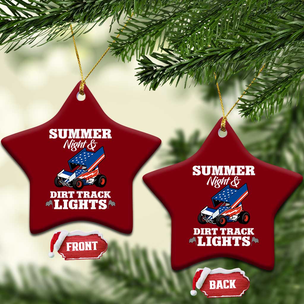 Sprint Car Racing Ceramic Ornament Summer Nights And Dirt Track Lights TS14 Print Your Wear