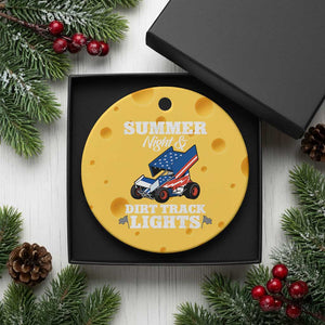 Sprint Car Racing Ceramic Ornament Summer Nights And Dirt Track Lights TS14 1pc Yellow Cheese Print Your Wear