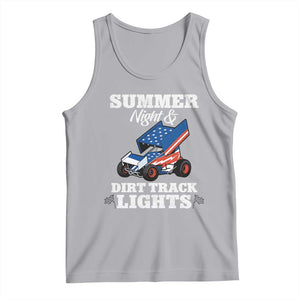 Sprint Car Racing Tank Top Summer Nights And Dirt Track Lights TS14 Athletic Heather Print Your Wear