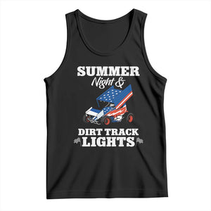 Sprint Car Racing Tank Top Summer Nights And Dirt Track Lights TS14 Black Print Your Wear