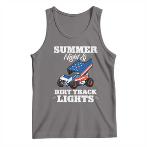 Sprint Car Racing Tank Top Summer Nights And Dirt Track Lights TS14 Deep Heather Print Your Wear