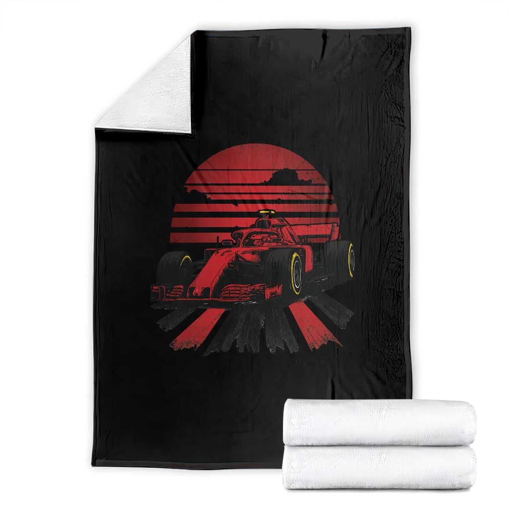 Racing Car Red Speed Motorsport Throw Blanket TS14 Black Print Your Wear