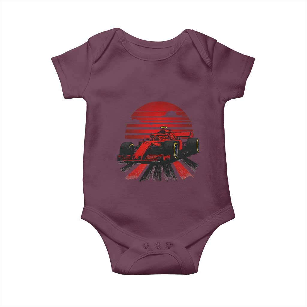 Racing Car Red Speed Motorsport Baby Onesie TS14 Maroon Print Your Wear