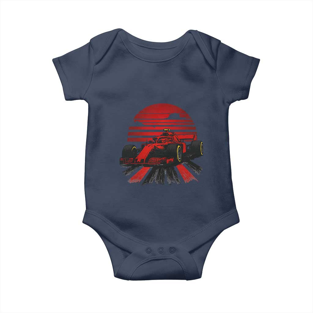 Racing Car Red Speed Motorsport Baby Onesie TS14 Navy Print Your Wear