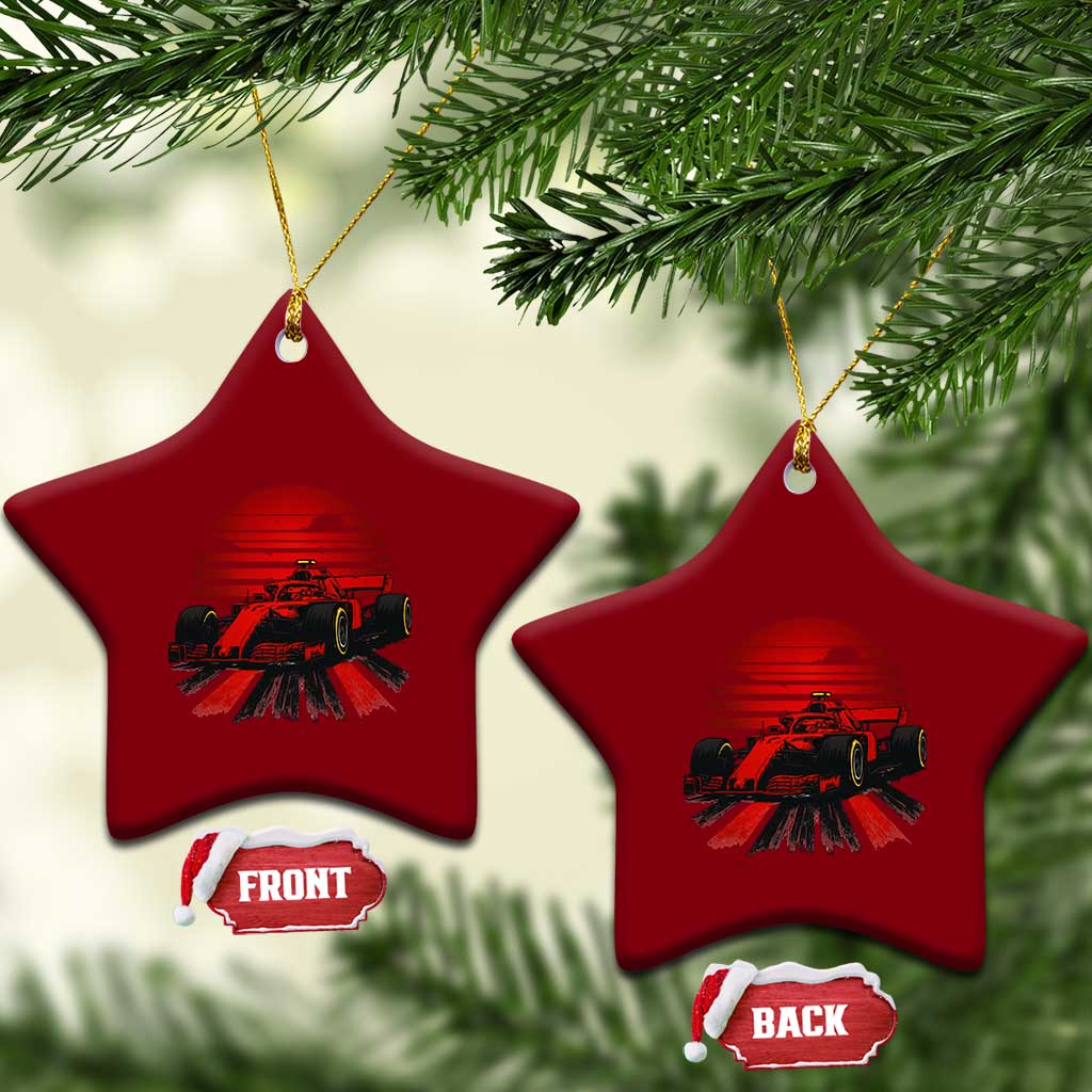 Racing Car Red Speed Motorsport Ceramic Ornament TS14 Print Your Wear
