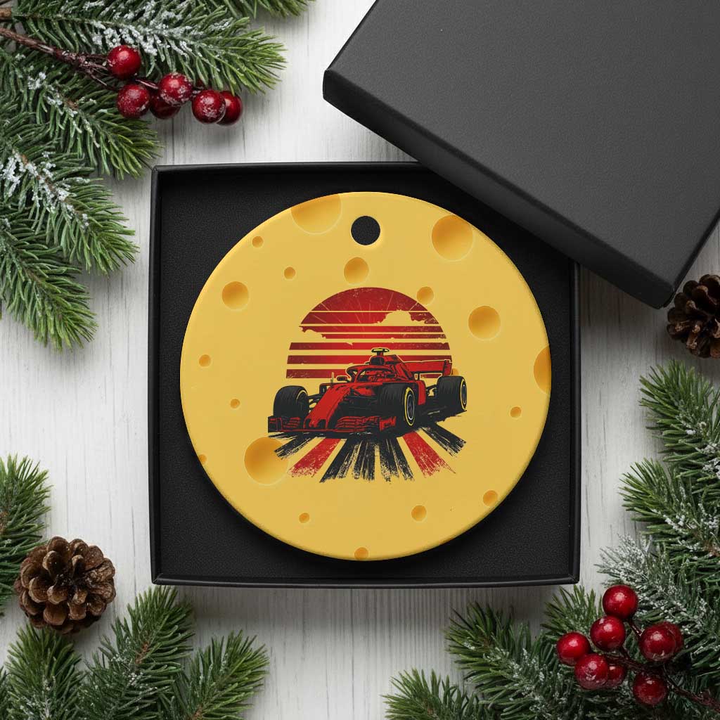 Racing Car Red Speed Motorsport Ceramic Ornament TS14 1pc Yellow Cheese Print Your Wear