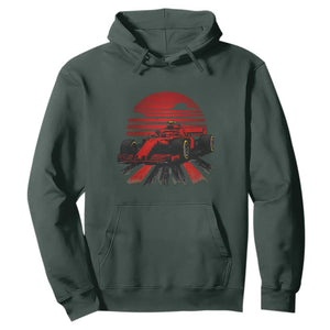 Racing Car Red Speed Motorsport Hoodie TS14 Dark Forest Green Print Your Wear